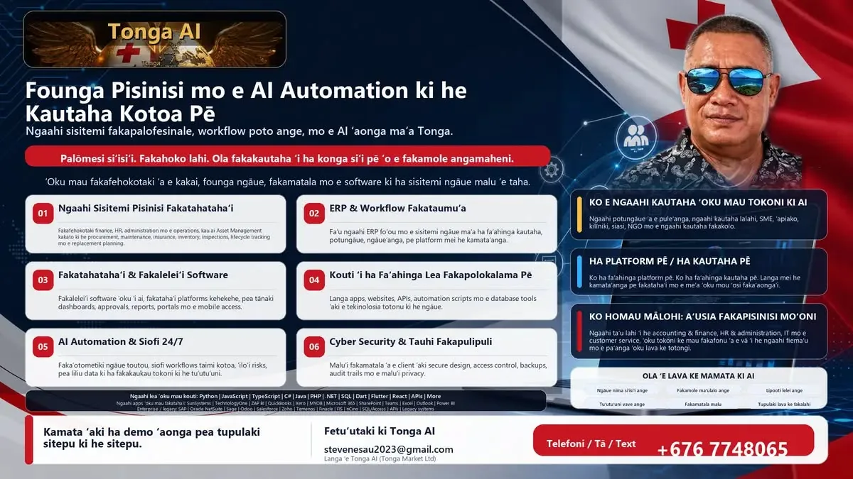 Tonga AI services banner
